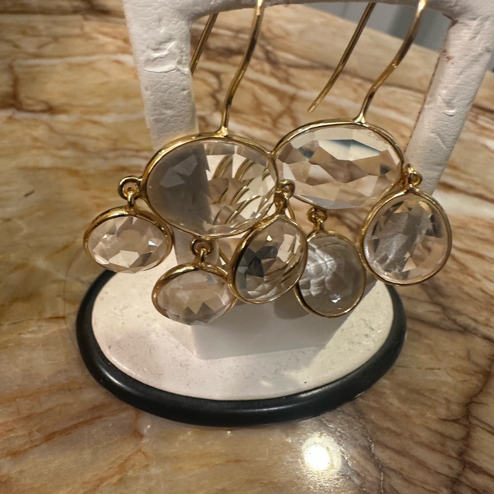 Multi-Stone Dangle Earrings Featuring High-Clarit… - image 2